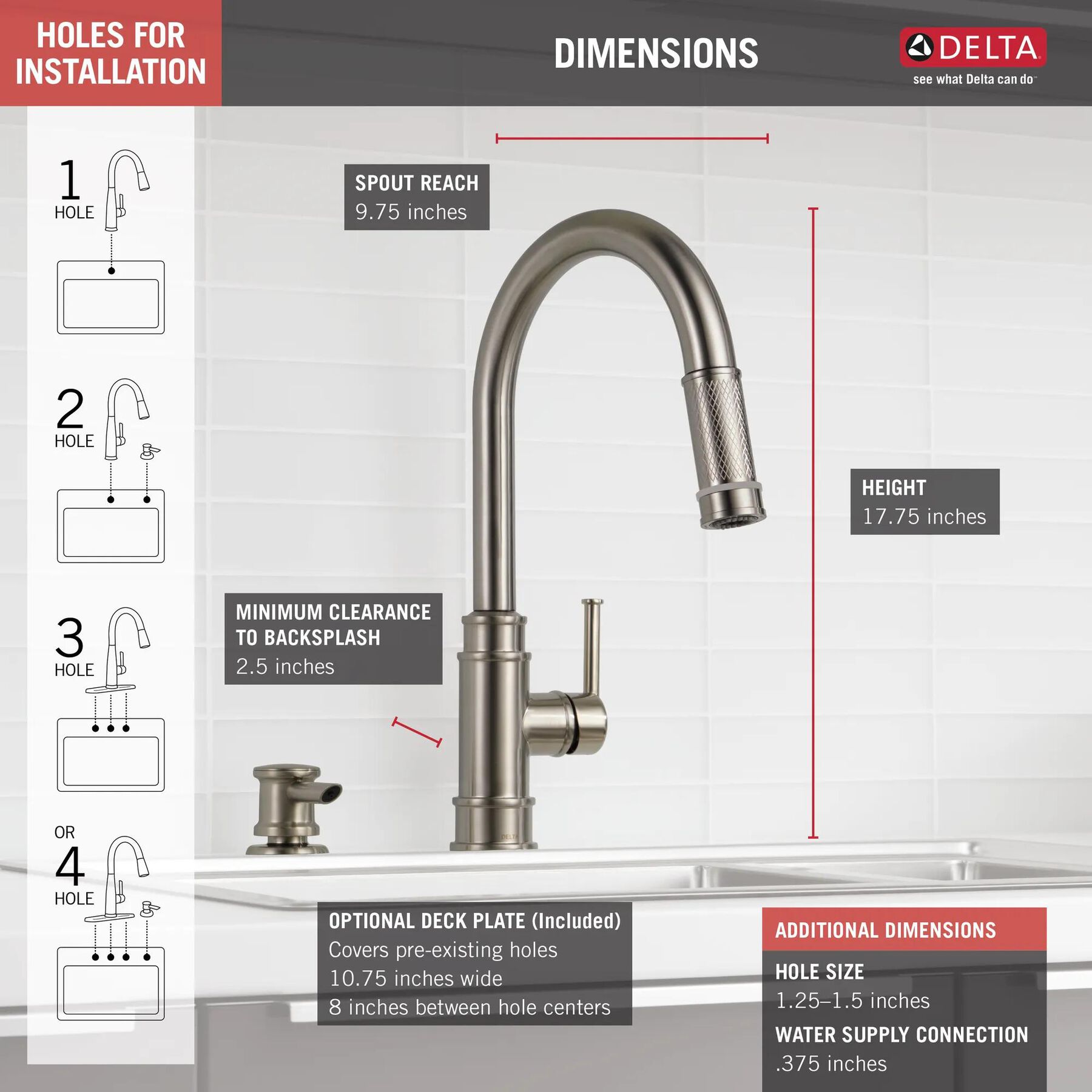Single Handle Pull-Down Kitchen Faucet (Recertified)