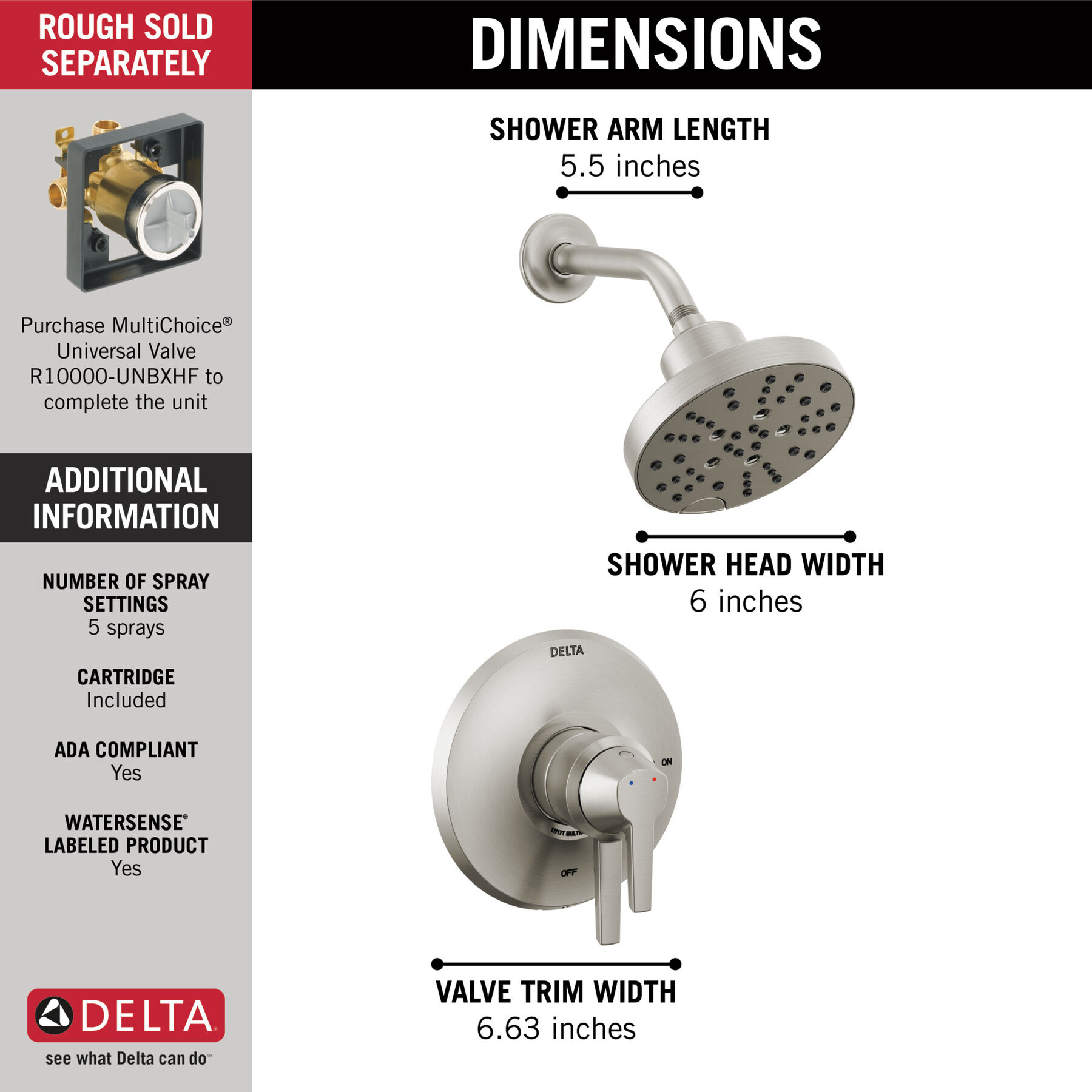 17 Series Shower Trim with H2Okinetic&reg; (Recertified)
