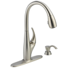 Single Handle Pull-Down Kitchen Faucet with Soap Dispenser and ShieldSpray&reg; Technology (Recertified)