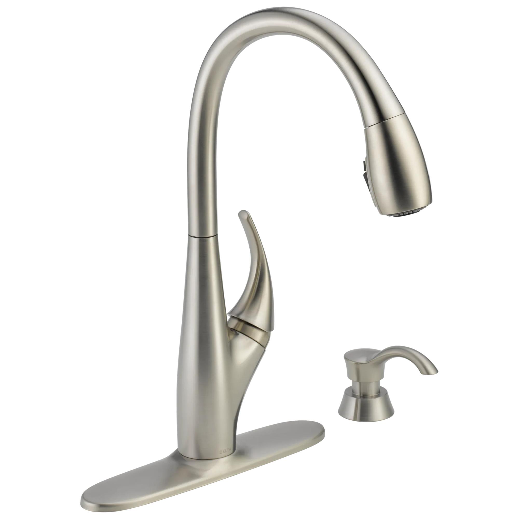 Single Handle Pull-Down Kitchen Faucet with Soap Dispenser and ShieldSpray&reg; Technology (Recertified)