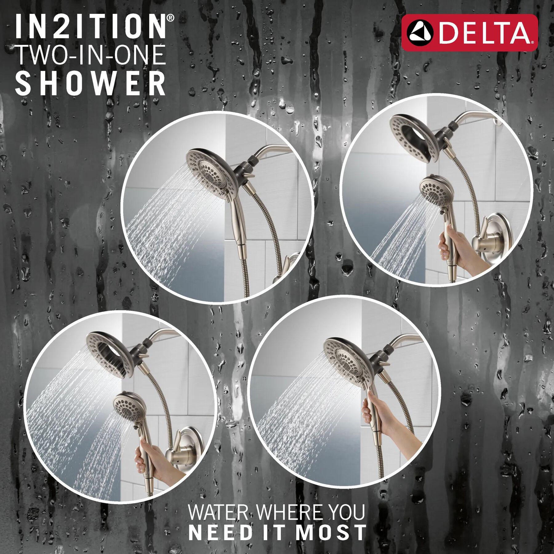 Monitor&reg; 14 Series Tub and Shower with WaterSense In2ition&reg; Two-in-One Shower