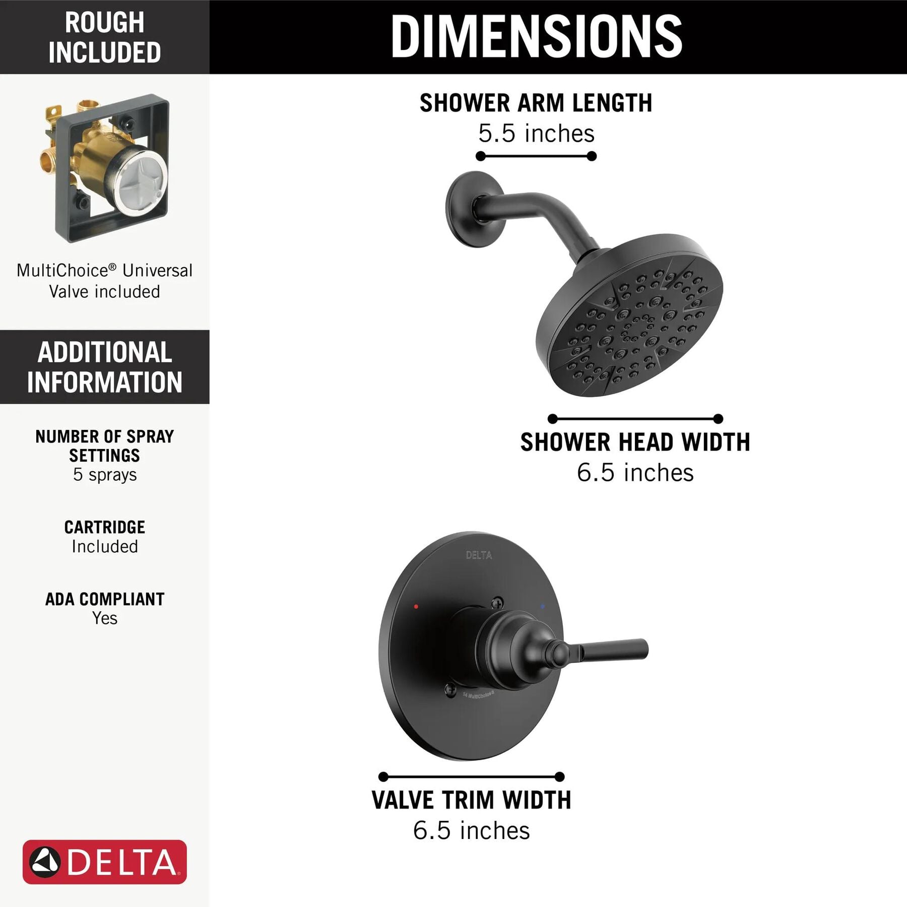 Shower Trim with High-Flow Rough Bundle - 14 Series