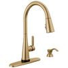 Single Handle Pull-Down Touch<sub>2</sub>O&reg; Technology Kitchen Faucet with Touchless Technology and Soap Dispenser