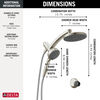 PivotPro&trade; 3-in-1 Combination Shower with TouchClean&reg; Spray Face