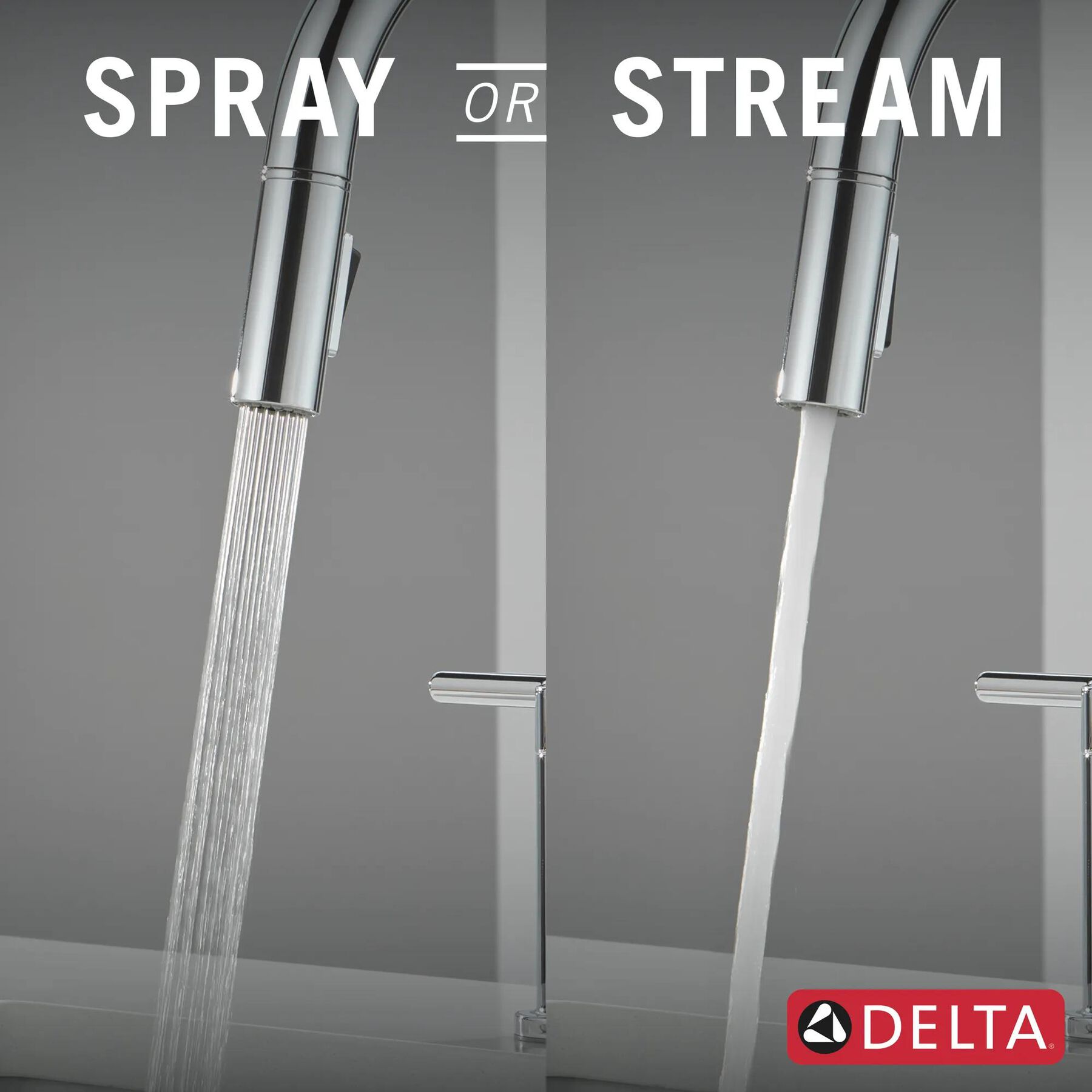 Two Handle Pull-Down Bridge Kitchen Faucet