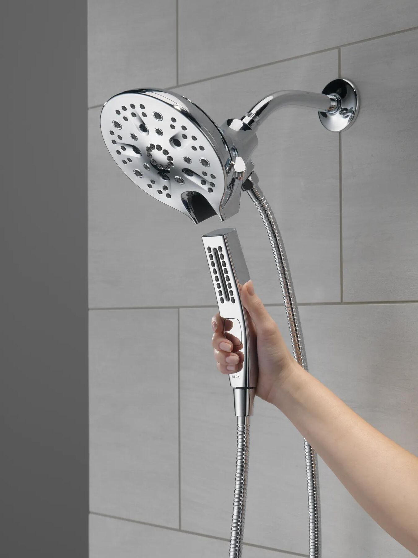 In2ition&reg; H<sub>2</sub>Okinetic&reg; 5-Setting Two-in-One Shower