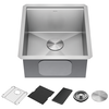 17&rdquo; Workstation Undermount Single Bowl 16 Gauge Stainless Steel&nbsp;Bar Prep Kitchen Sink with&nbsp;WorkFlow&trade; Ledge and Accessories
