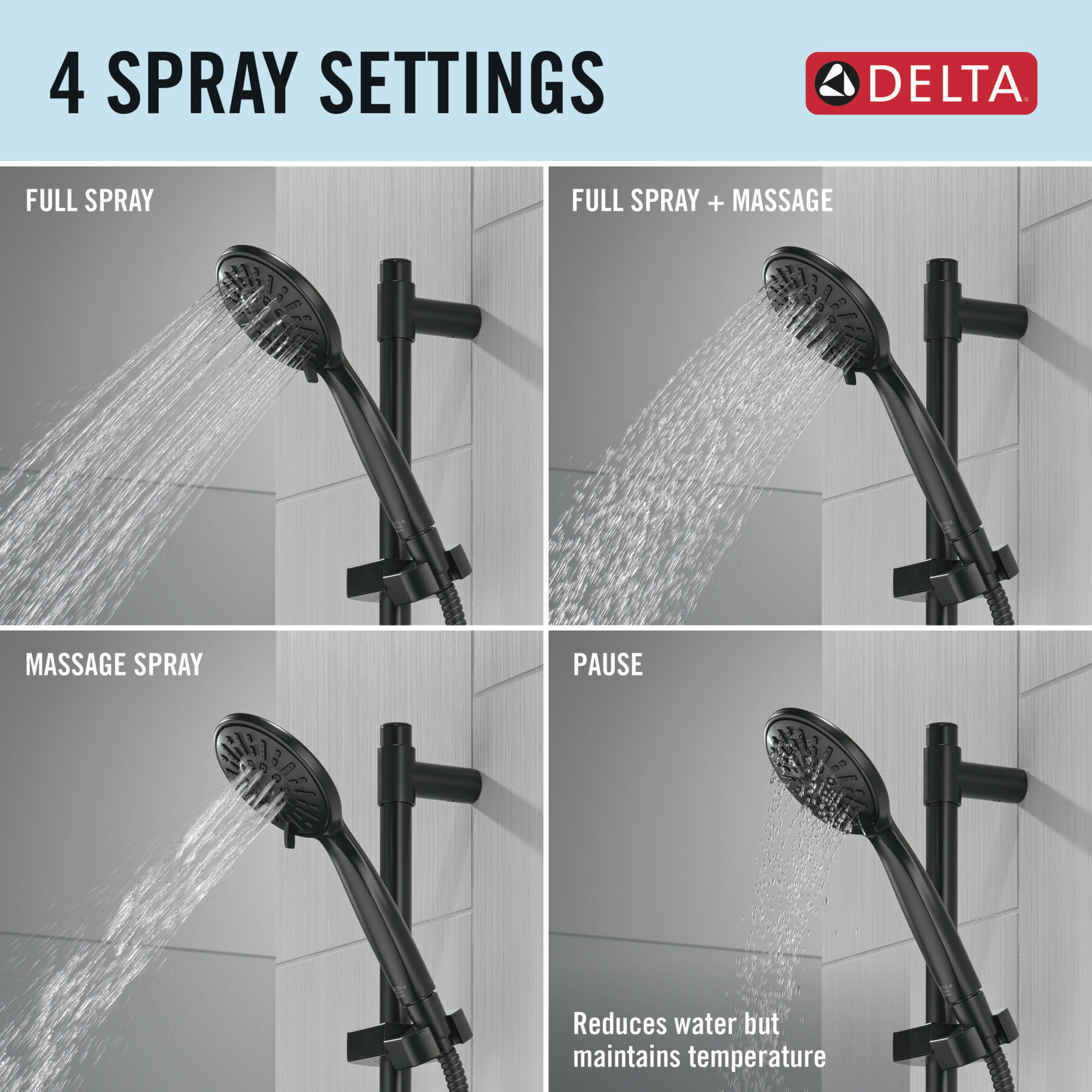 Hand Shower 1.75 GPM w/Slide Bar 4S (Recertified)