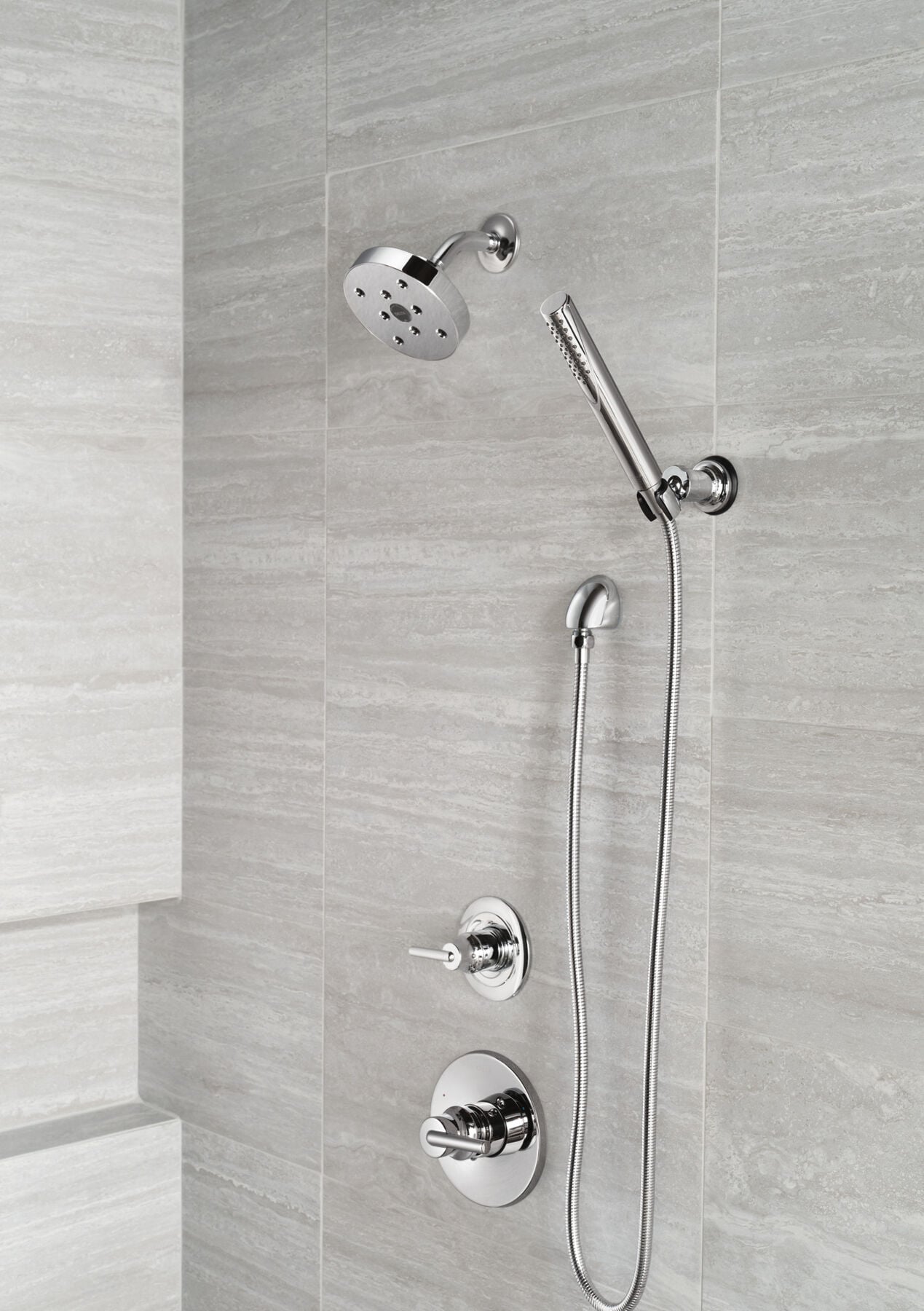 Premium Single-Setting Adjustable Wall Mount Hand Shower