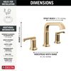 Two Handle Widespread Bathroom Faucet