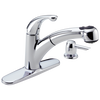 Single Handle Pull-Out Kitchen Faucet with Soap Dispenser