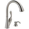 Single Handle Pull-Down Kitchen Faucet with Soap Dispenser and ShieldSpray&reg; Technology (Recertified)