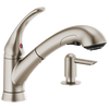 Single Handle Pull-Out Kitchen Faucet with Soap Dispenser