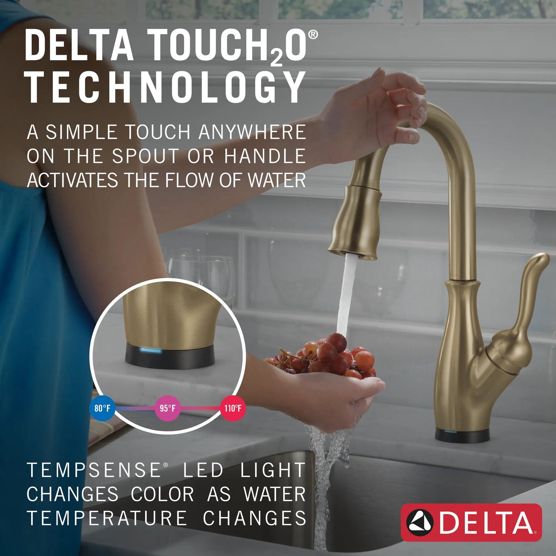 Single Handle Pull-Down Bar/Prep Faucet with Touch2O&reg; Technology