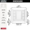60x32 Alcove Bathtub Bundle with Trim and Waste Assembly - Left Drain