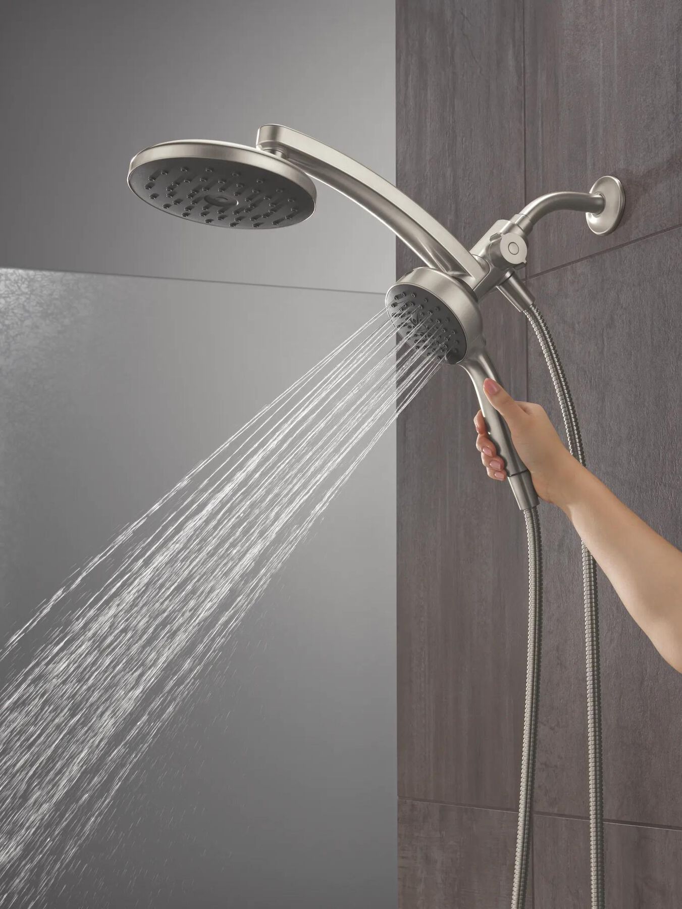 PivotPro&trade; 3-in-1 Combination Shower with TouchClean&reg; Spray Face
