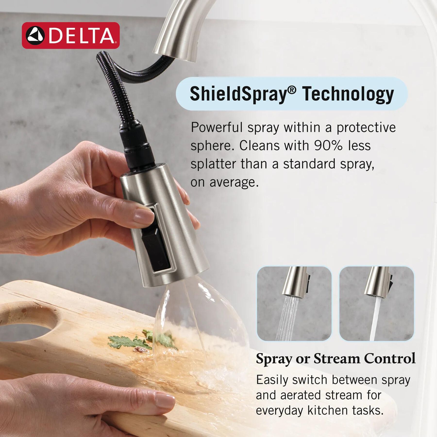 Single Handle Pull-Down Touch<sub>2</sub>O&reg; Technology Kitchen Faucet with Touchless Technology