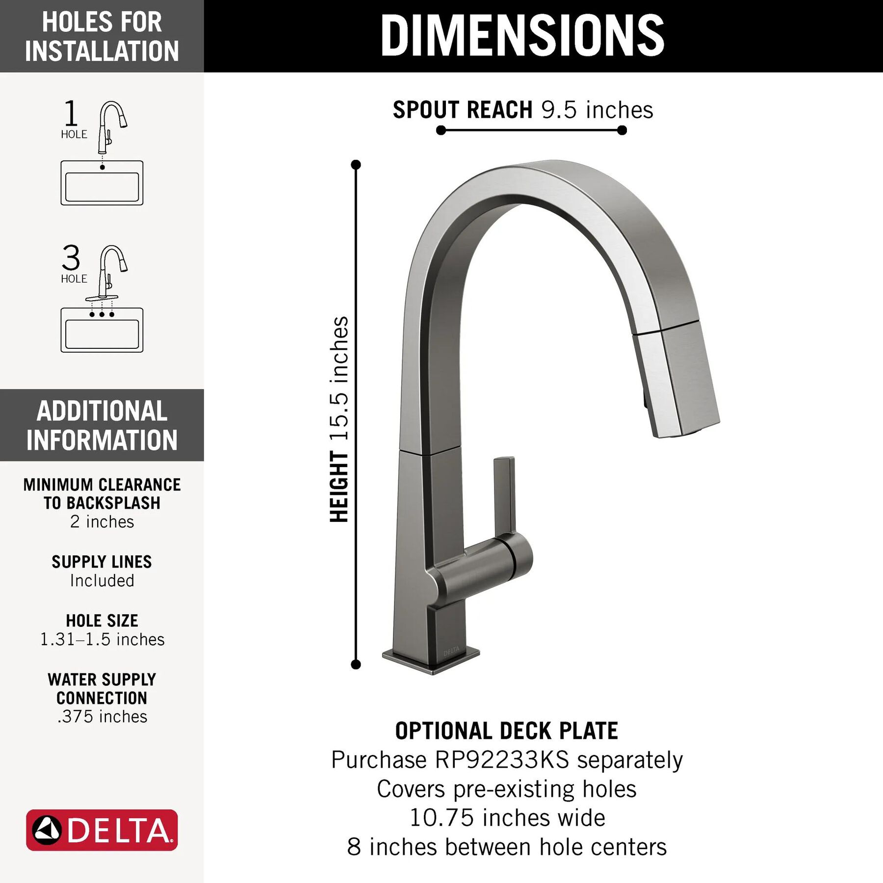 Single Handle Pull Down Kitchen Faucet