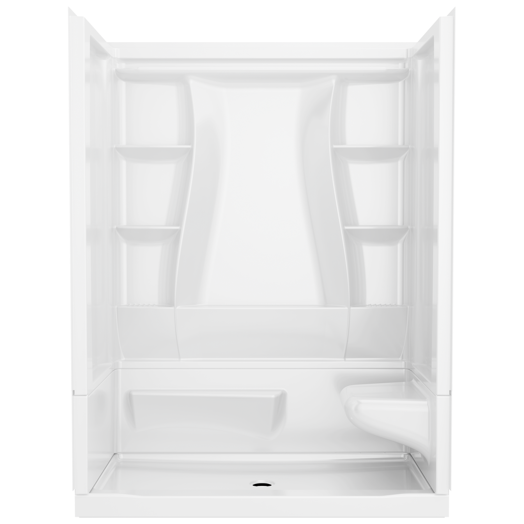 60x32 Alcove Shower Bundle  - Right Seat Center Drain