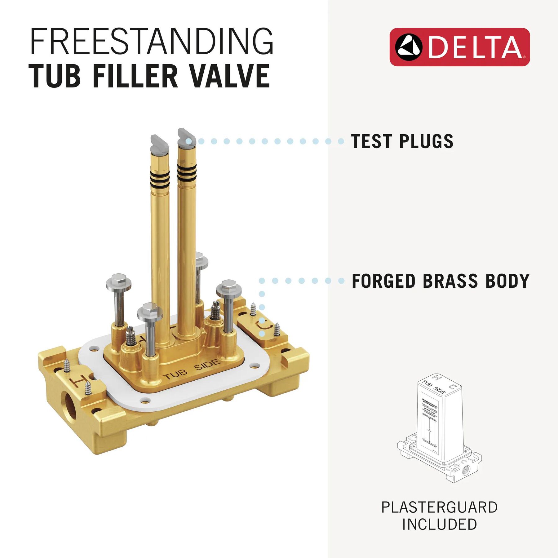 Floor Mount Tub Filler - Rough with Stops
