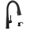 Single Handle Pull-Down Kitchen Faucet with Soap Dispenser and ShieldSpray&reg; Technology