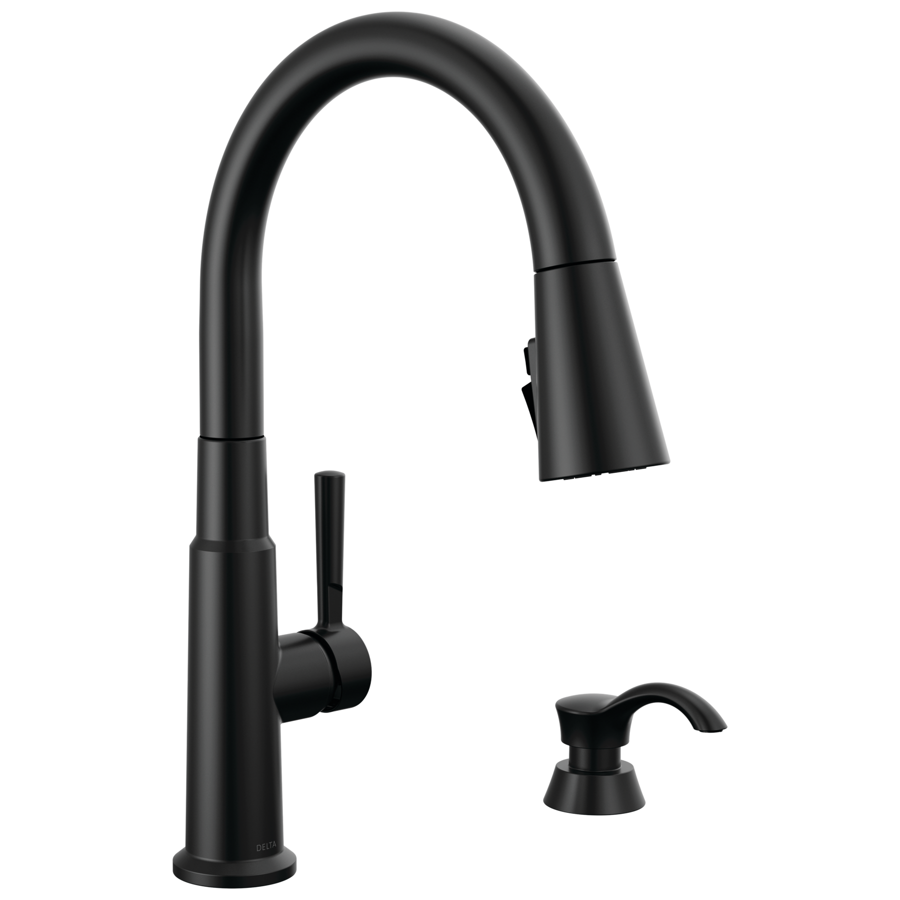 Single Handle Pull-Down Kitchen Faucet with Soap Dispenser and ShieldSpray&reg; Technology