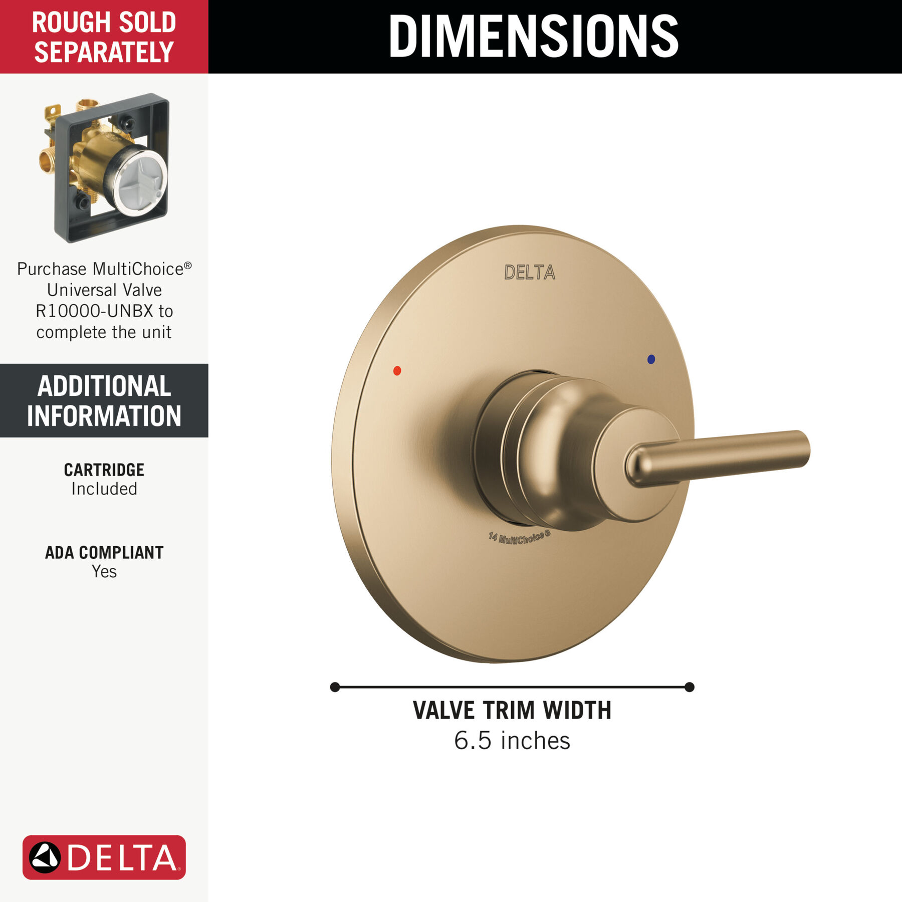 Monitor&reg; 14 Series Valve Only Trim