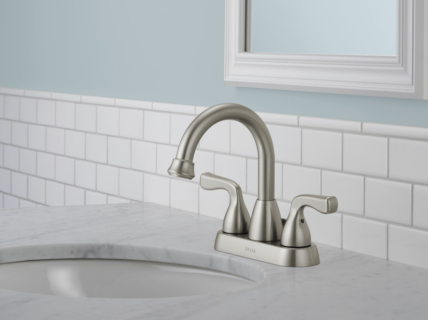 Two Handle Centerset Bathroom Faucet Stackout (Recertified)