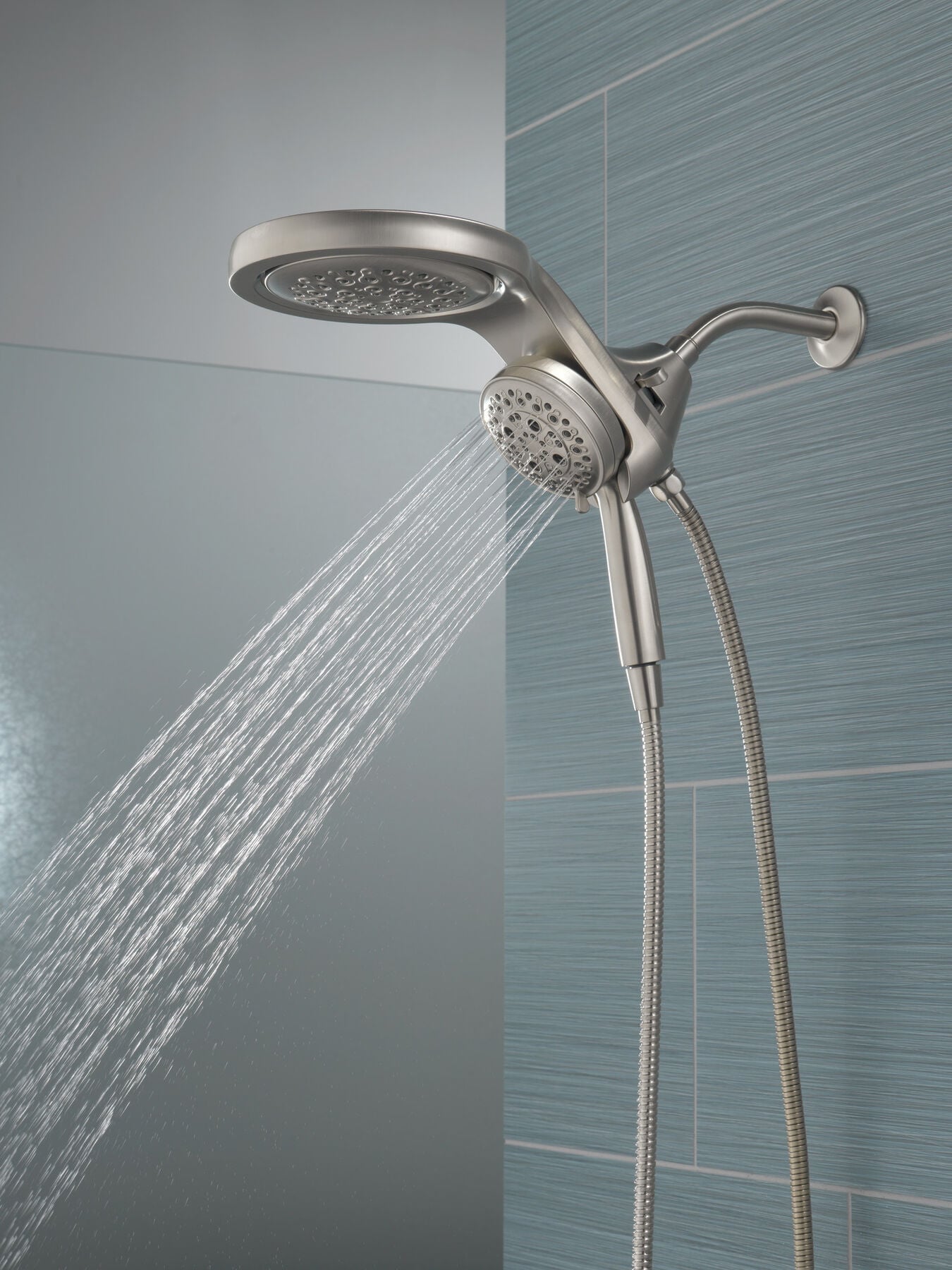 HydroRain&reg; H<sub>2</sub>Okinetic&reg; 5-Setting Two-in-One Shower Head