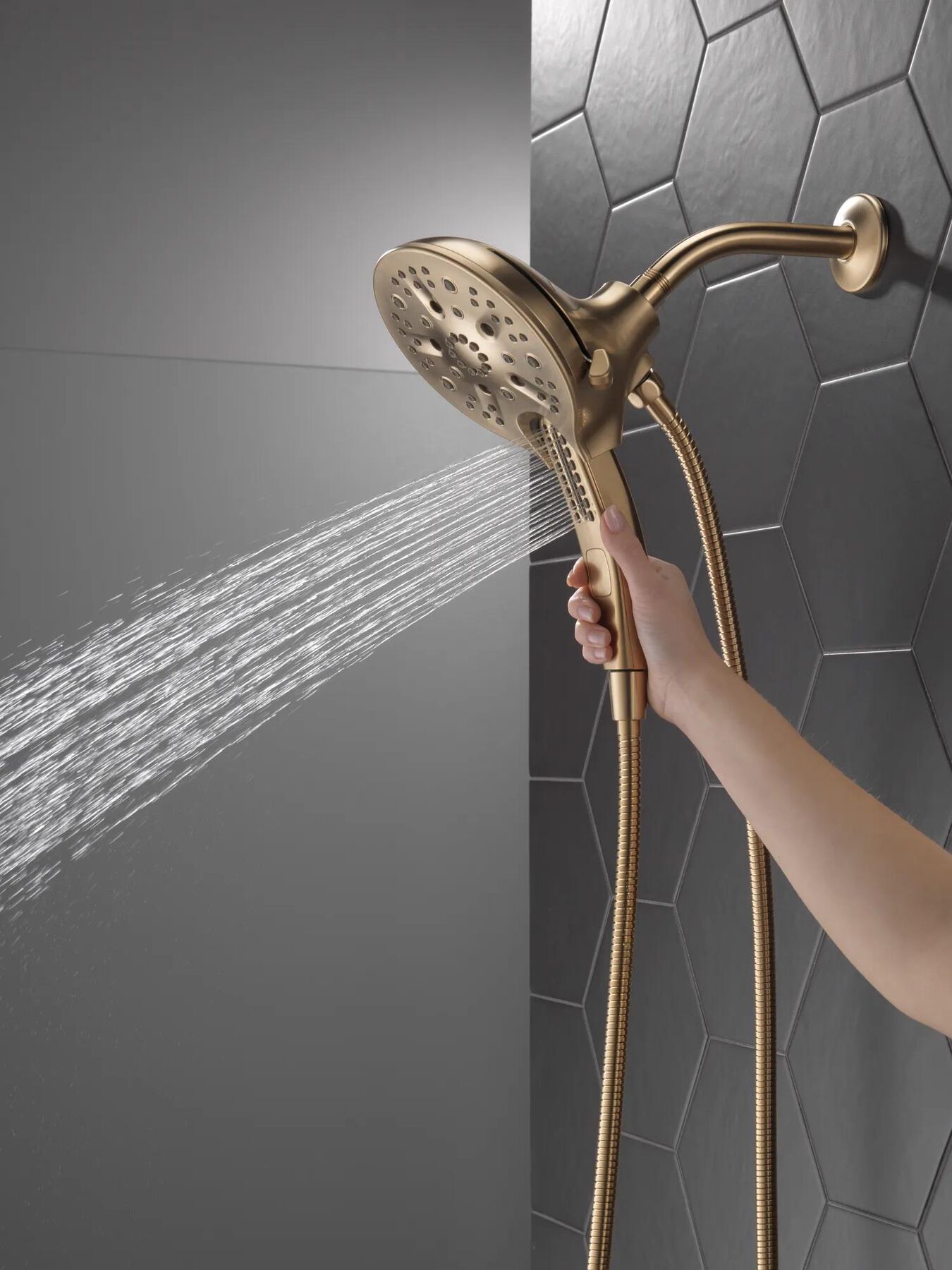 In2ition&reg; H<sub>2</sub>Okinetic&reg; 5-Setting Two-in-One Shower