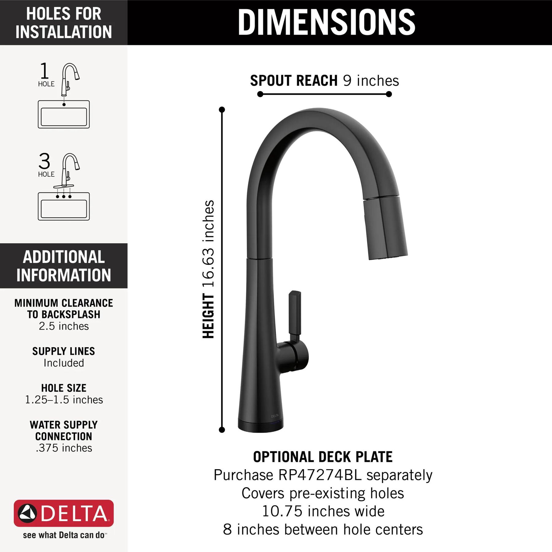 Touch<sub>2</sub>O&reg;  Pull-Down Kitchen Faucet (Recertified)