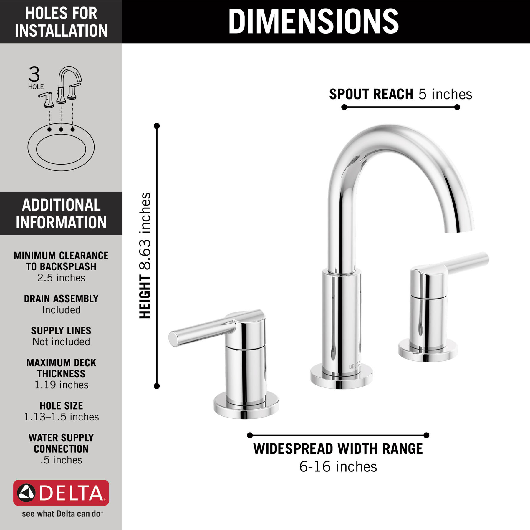 Widespread Bathroom Faucet (Recertified)