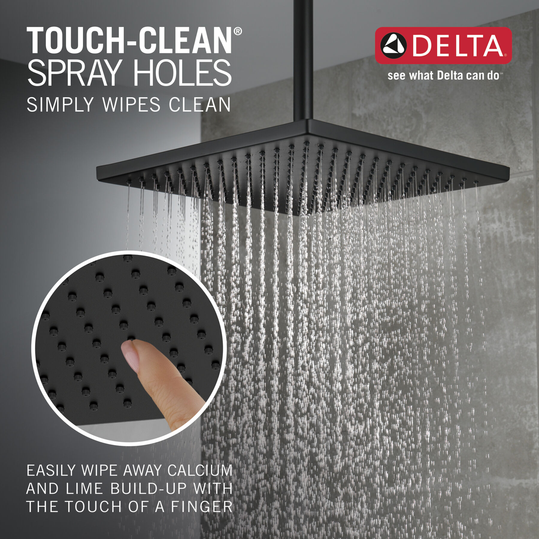 Raincan Shower Head with Shower Arm Bundle - Square