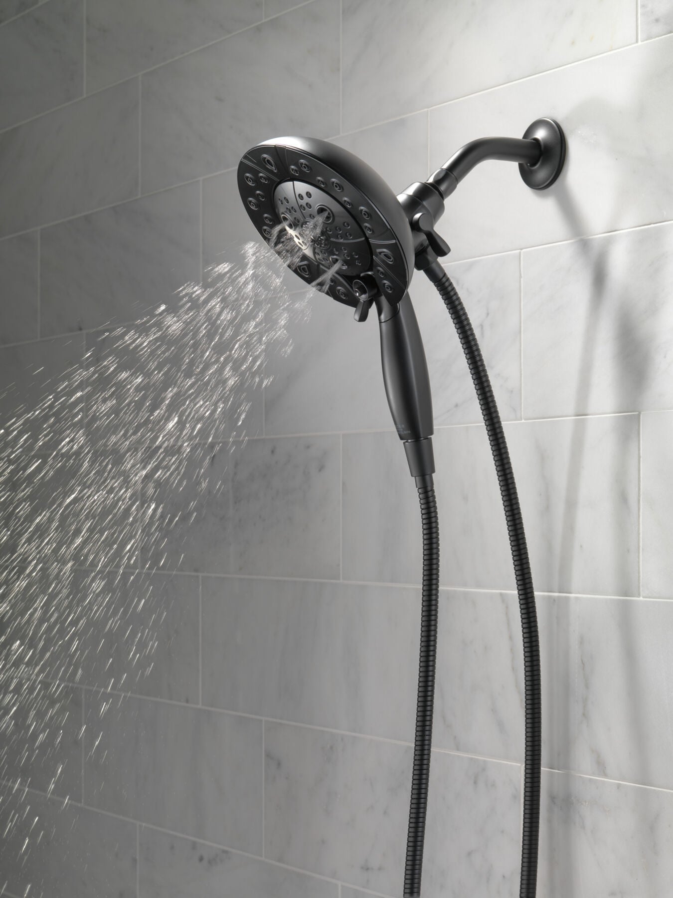 H<sub>2</sub>Okinetic&reg; In2ition&reg; 5-Setting Two-in-One Shower