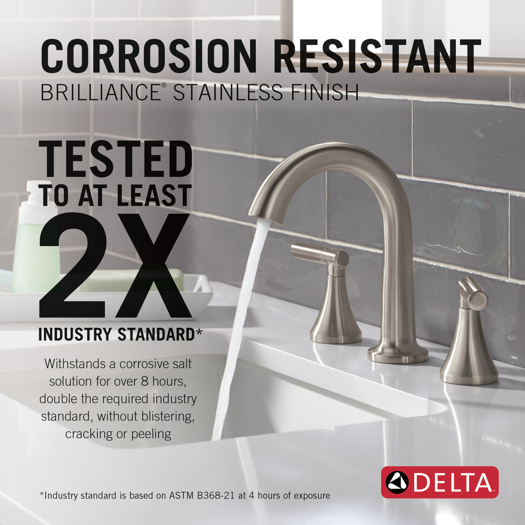 Single Handle Lavatory Faucet with 14 Series Tub Shower Trim and Rough Bundle