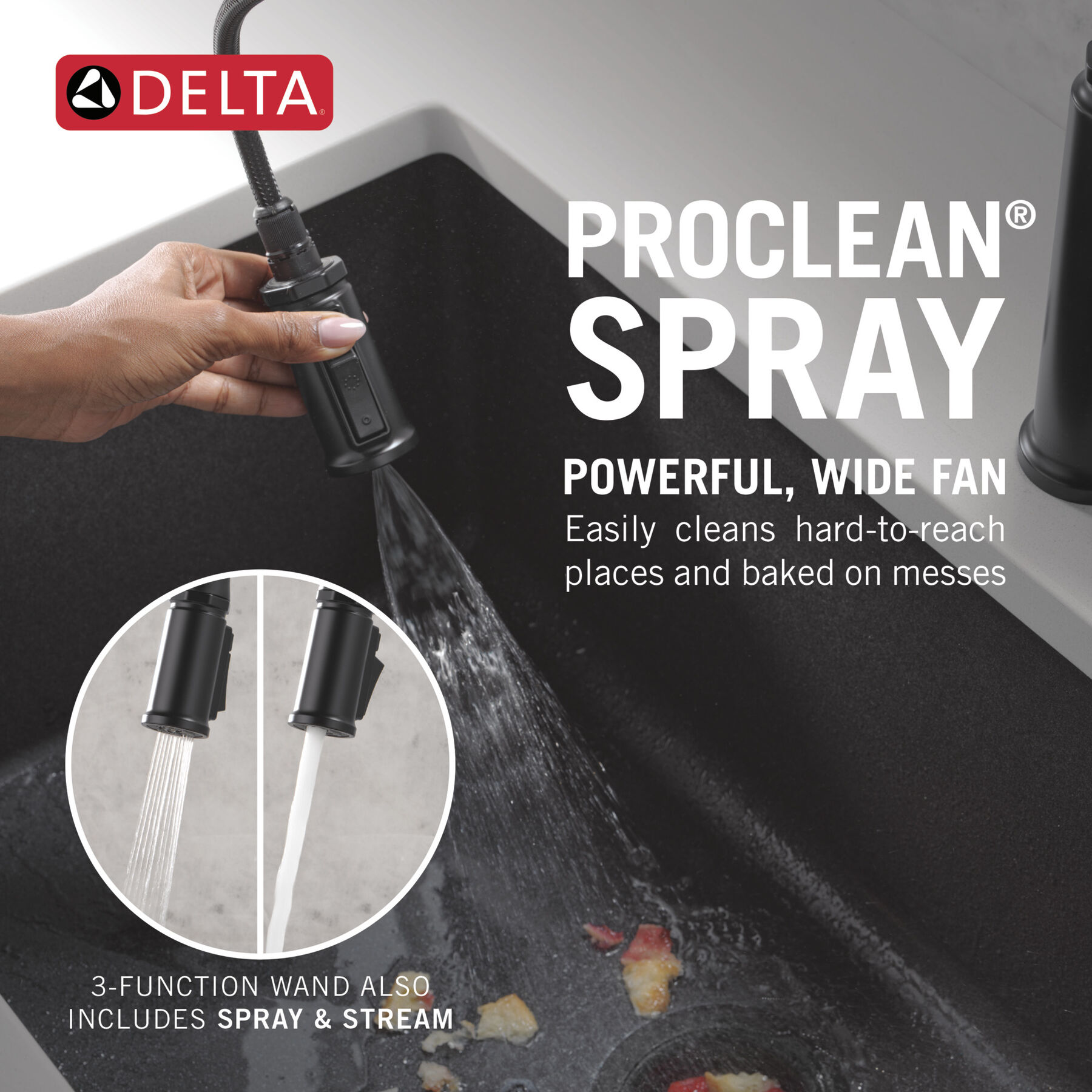 Single Handle Kitchen Pull-Down Faucet w/ Soap Dispenser
