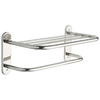 18" Metal Towel Shelf with One Bar, Exposed Mounting (Recertified)