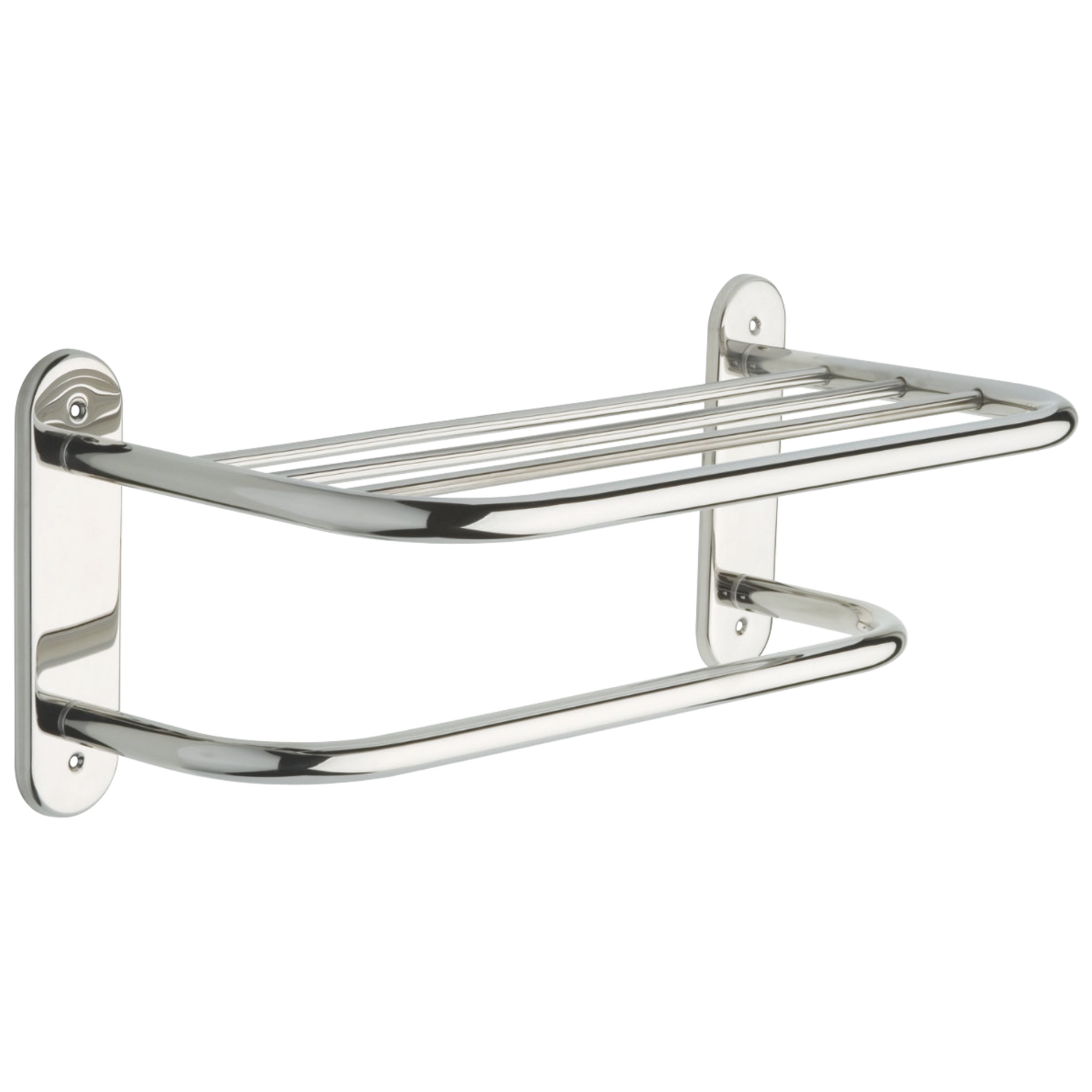 18" Metal Towel Shelf with One Bar, Exposed Mounting (Recertified)