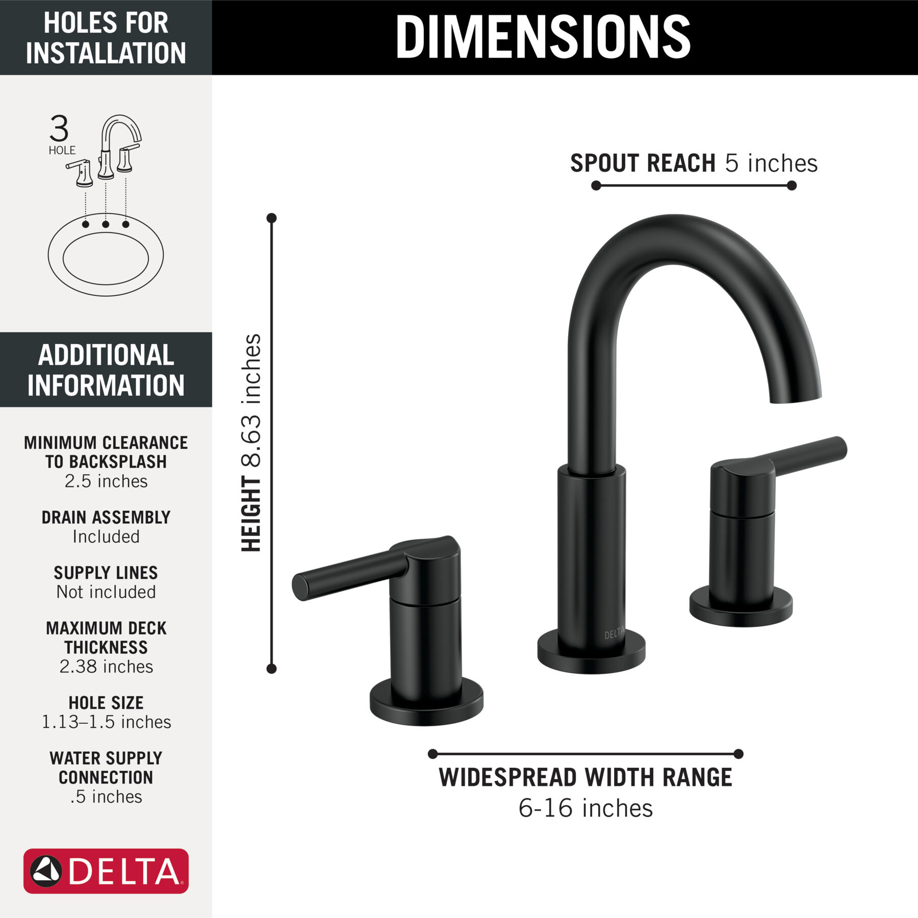 Widespread Lavatory Faucet with Tub Shower Trim Bundle - 14 Series