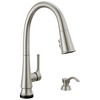 Single Handle Pull-Down Kitchen Faucet with Touch<sub>2</sub>O&reg; Technologyand Soap Dispenser (Recertified)