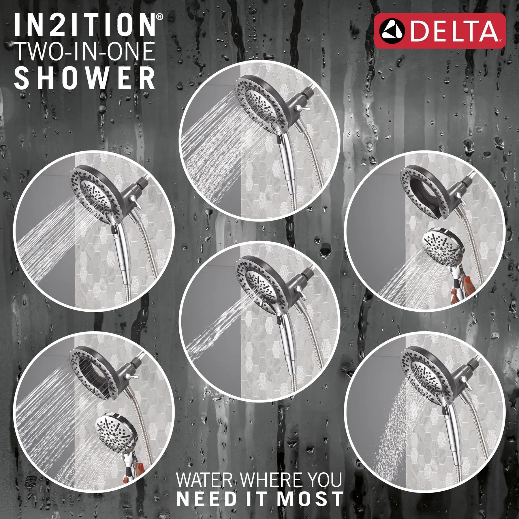In2ition&reg;&nbsp;5-Setting Two-in-One Shower