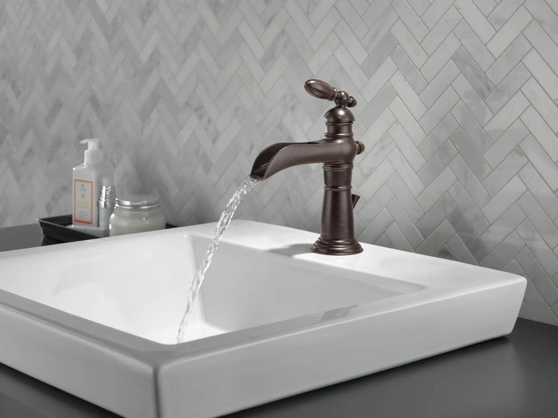 Single Handle Channel Bathroom Faucet (Recertified)