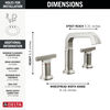 Two Handle Widespread Bathroom Faucet (Recertified)