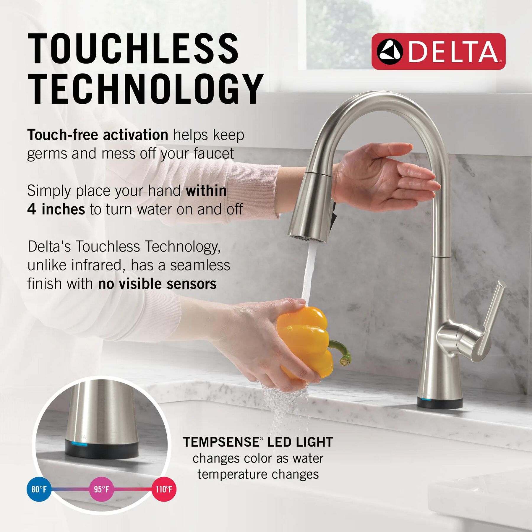 Single Handle Kitchen Pull-Down Faucet with Touch<sub>2</sub>O&reg; Technology (Recertified)
