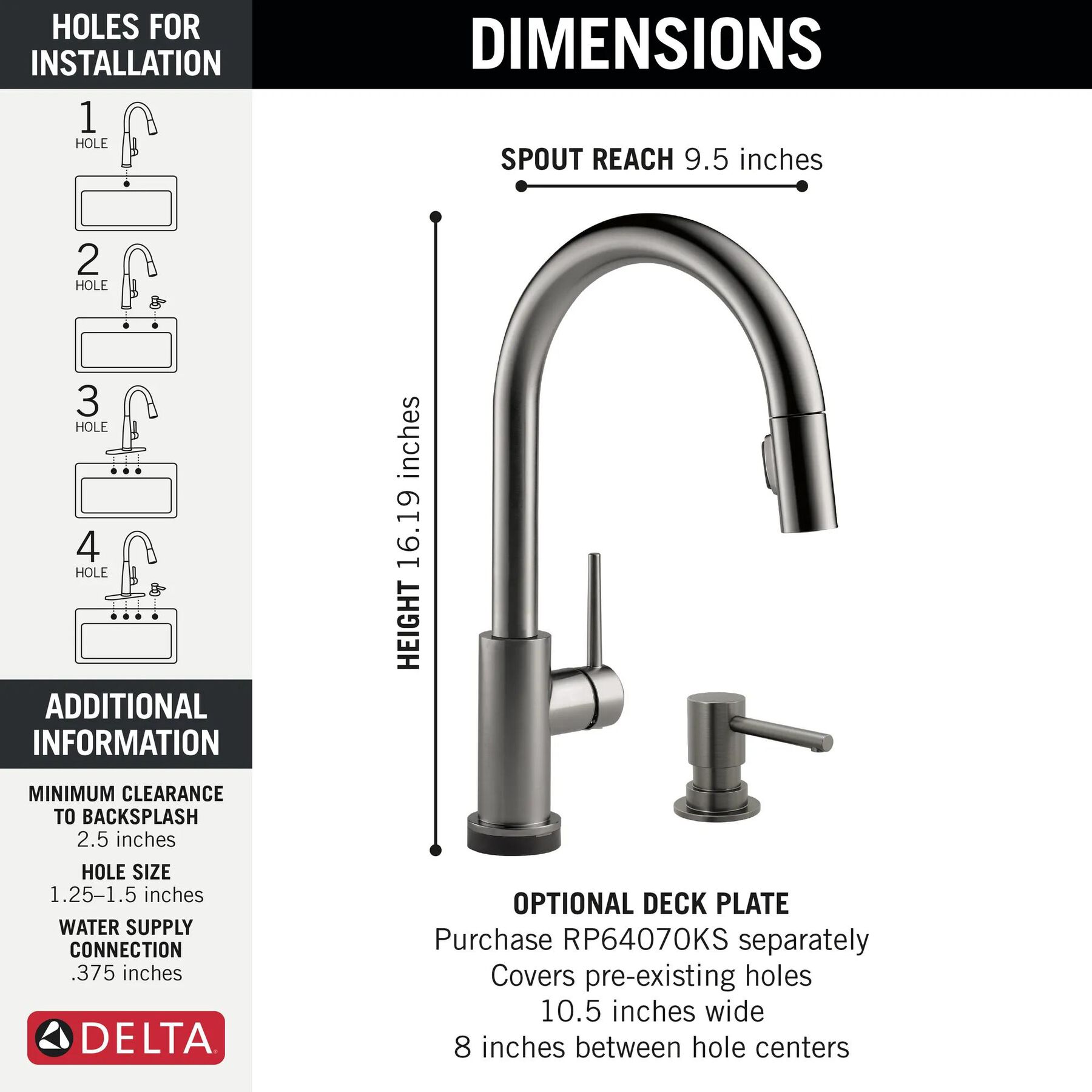 Touch2O with Touchless and VoiceIQ&reg; Technology Single Handle Pull-Down Kitchen Faucet with Soap Dispenser