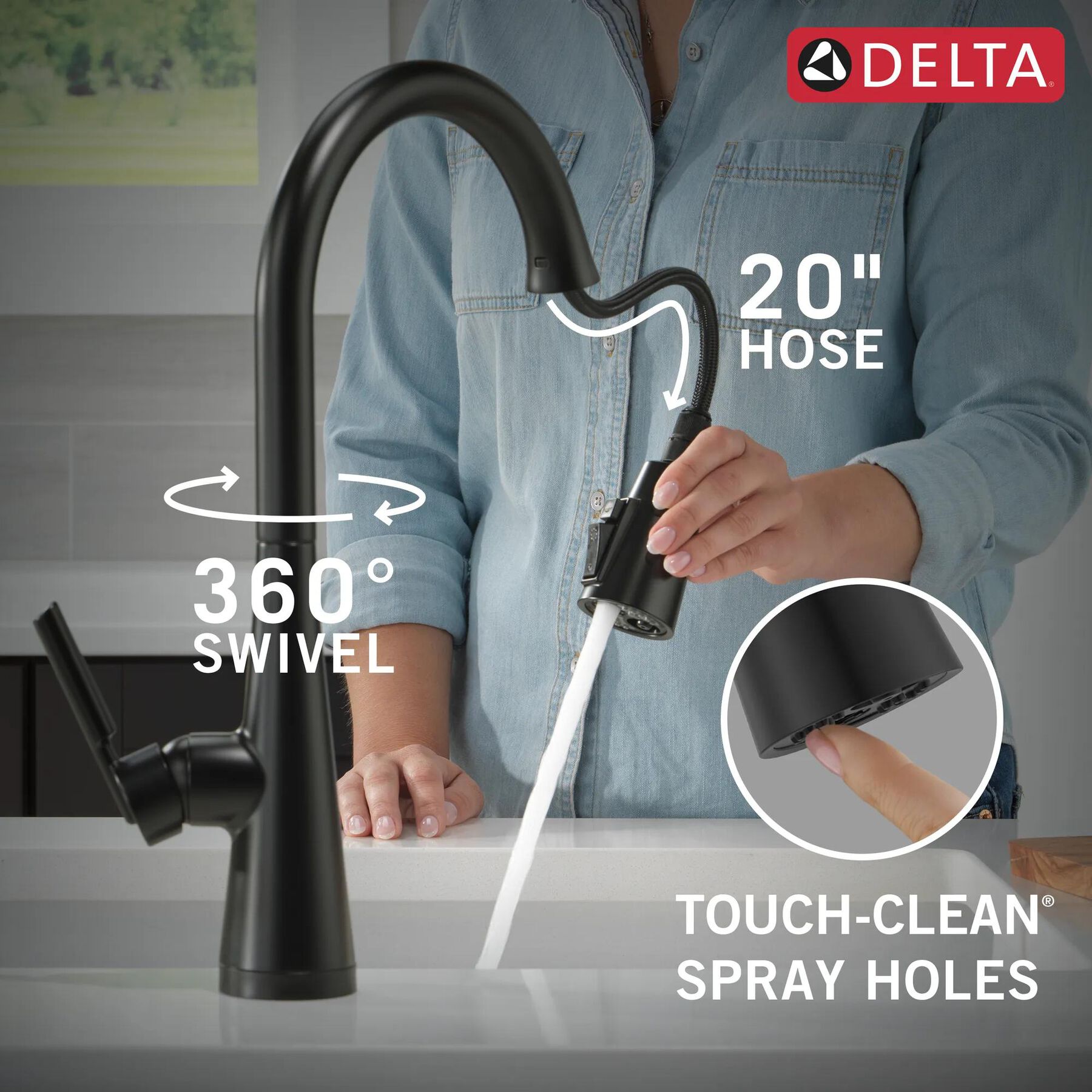 Single Handle Pull-Down Kitchen Faucet with Touch<sub>2</sub>O&reg; and ShieldSpray&reg; Technologies