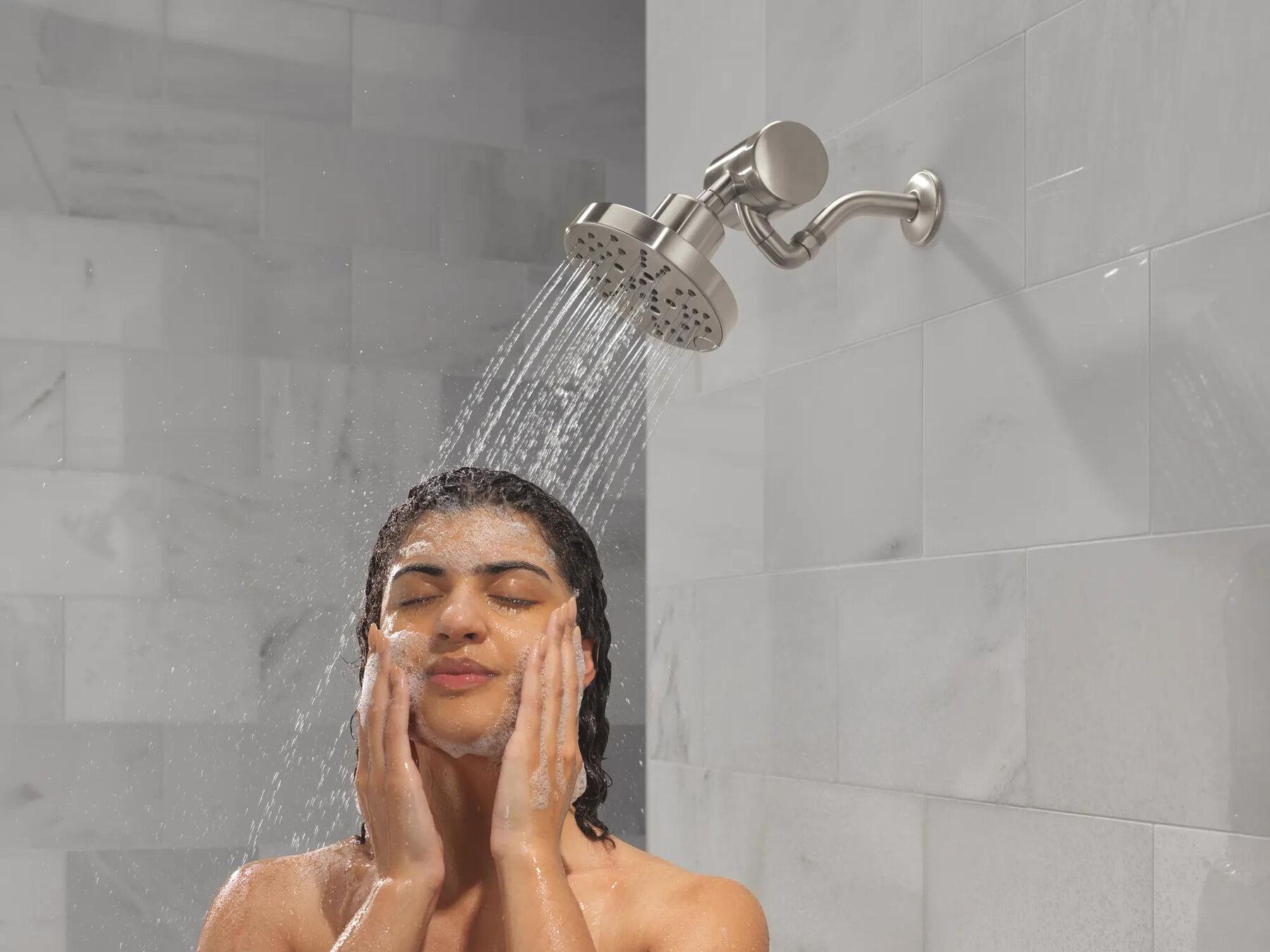 H<sub>2</sub>Okinetic&reg; 5-Setting Contemporary Raincan Shower Head