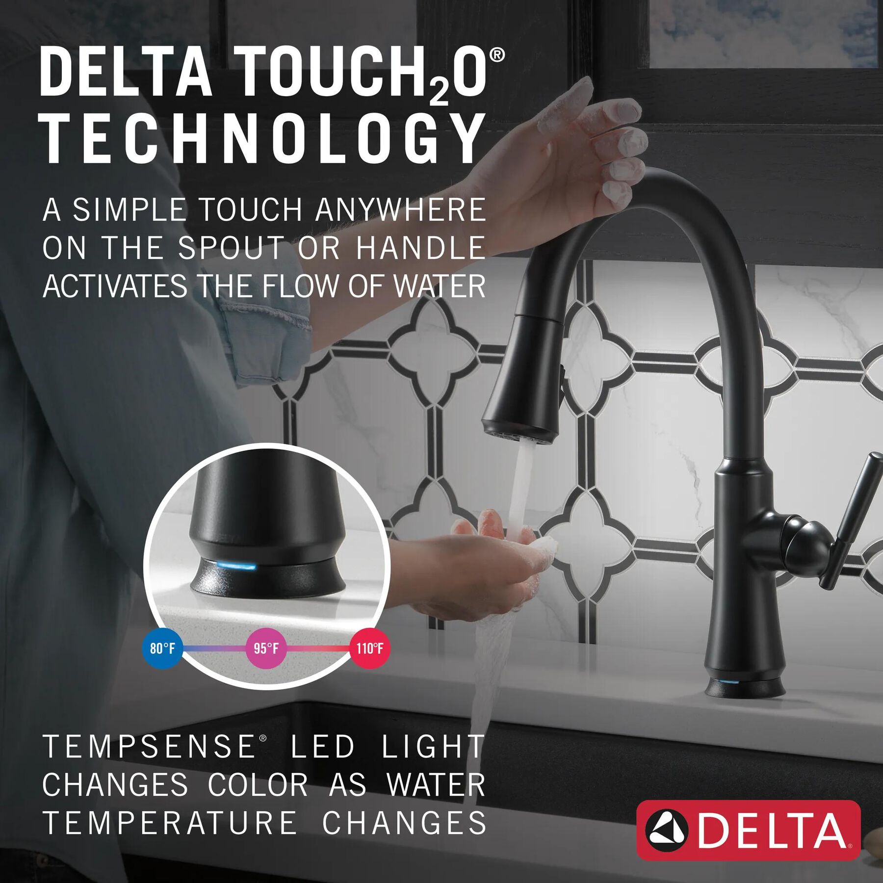 Single Handle Pull-Down Kitchen Faucet with Touch<sub>2</sub>O&reg; Technology