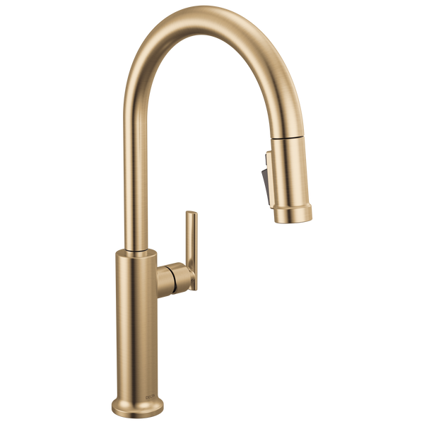 Single Handle Pull-Down Kitchen Faucet in Champagne Bronze 9186-CZ