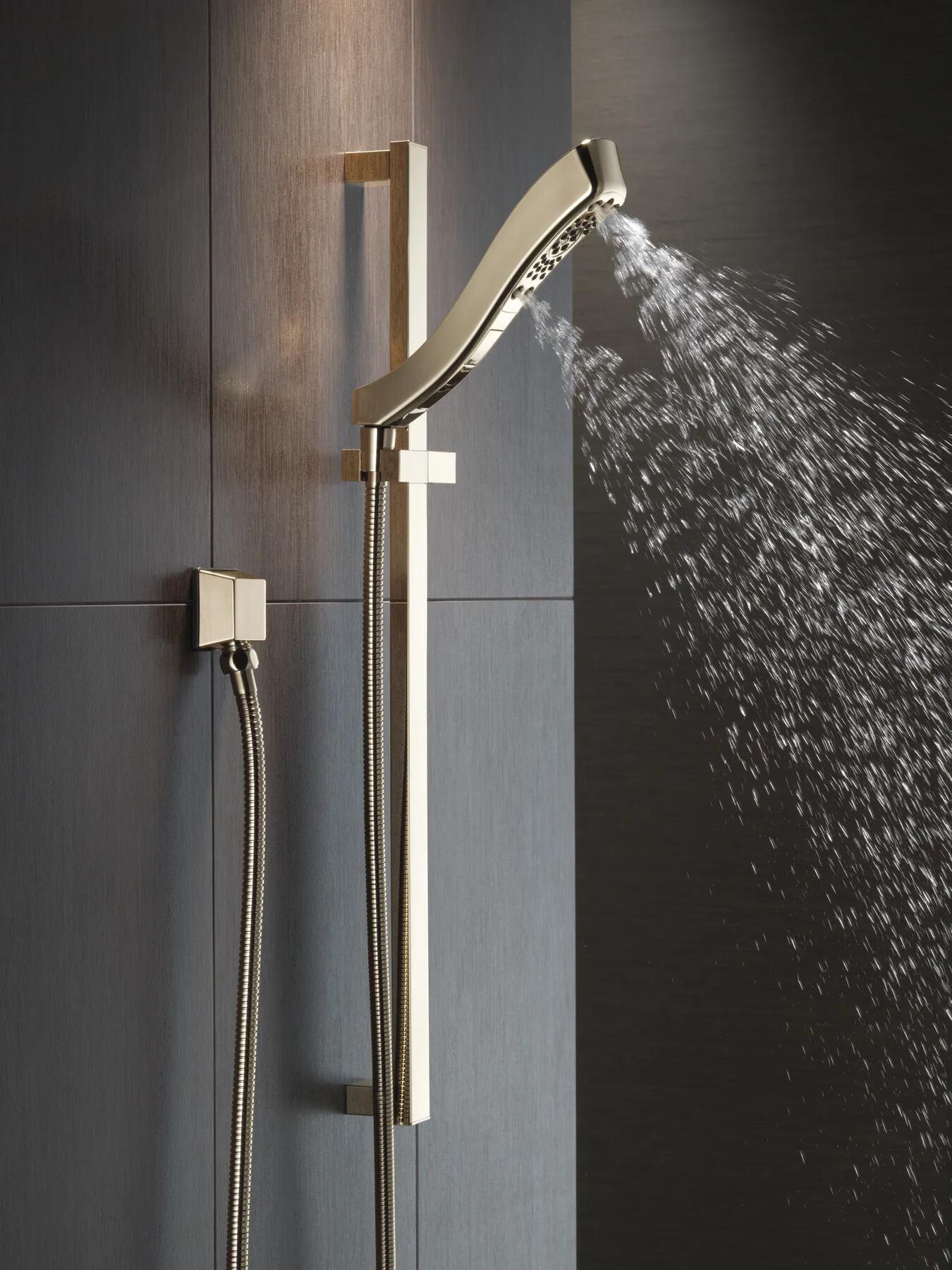 H<sub>2</sub>Okinetic&reg; 4-Setting Slide Bar Hand Shower